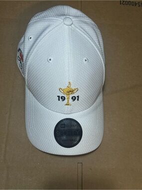White 9FORTY Adjustable Golf Cap with 1991 Trophy Embroidery